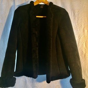BCBG shearling jacket . Size small.